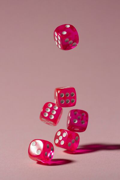 File:Falling Pink Dice.jpg